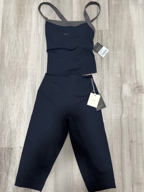 SET Active Tops - Set Active Indigo set. Lux capri leggings & Lux studio tank